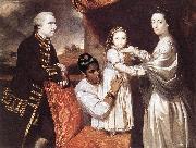 REYNOLDS, Sir Joshua George Clive and his Family with an Indian Maid Spain oil painting artist